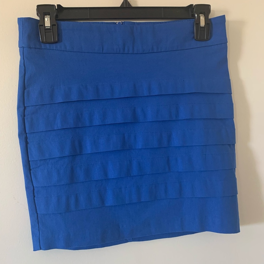 Blue midi skirt